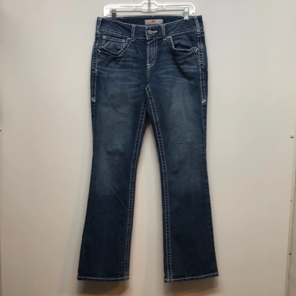 Ariat Women's FR Mid Rise DuraStretch Basic Boot Cut Jean Women's 29R western - Picture 2 of 15
